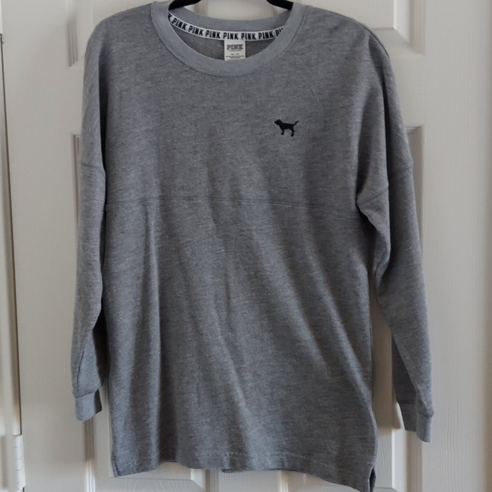 Victoria's Secret Pink Gray long sleeve tee XS